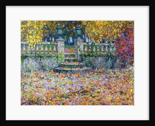 The Terrace in the Autumn, Gerberoy, 1922 by Henri Eugene Augustin Le Sidaner