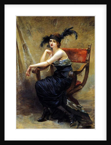 Woman Sitting in a Dagobert Armchair by Madeleine Lemaire