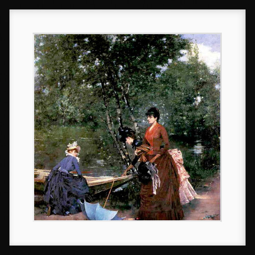 Ladies at the Bois de Boulogne, Paris by Francesco Miralles Galaup
