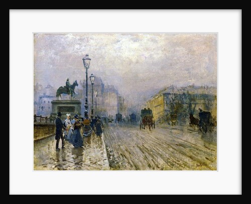 The Pont Neuf, Paris by Giuseppe or Joseph de Nittis