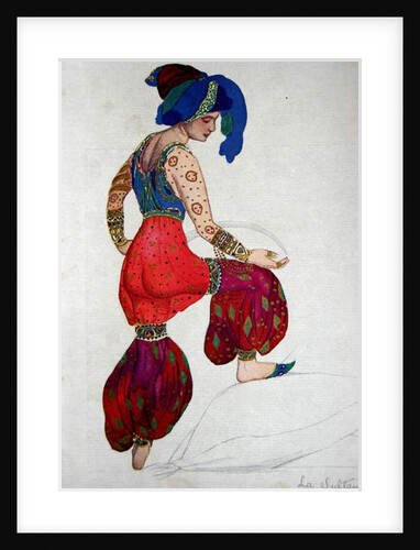 Costume design for the Blue Sultan in 'Scheherazade', c.1910 by Leon Bakst