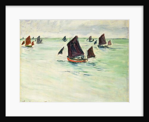 Fishing Boats at the large Pourville, 1882 by Claude Monet