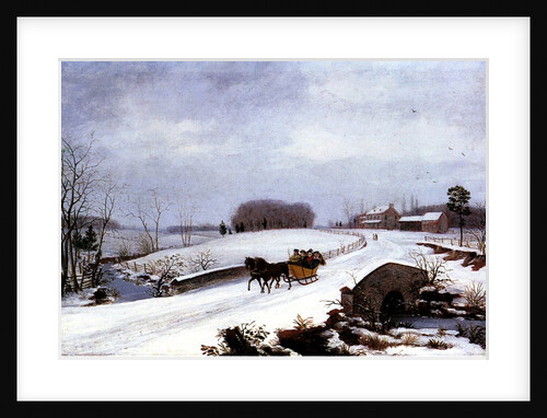 Sleigh in Winter, 1832 by Thomas Birch