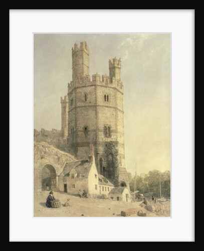 Caernarfon Castle, c.1842-52 by William (1809-58) Evans