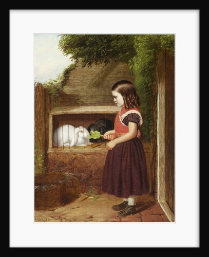 Feeding the Rabbits, 1868 by Charles Ashmore