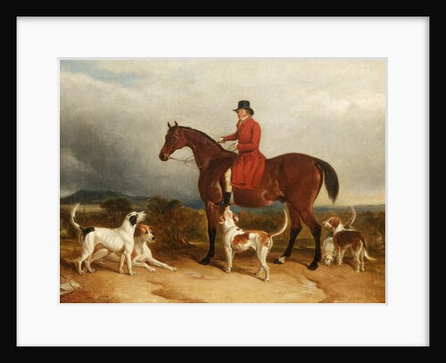 William Phillips of Risca Manor, Monmouthshire with hounds, 1850-55 by James Flewitt Mullock