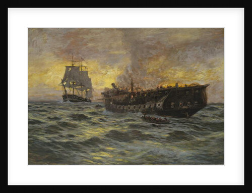 Engagement between the U.S. Frigate Constitution and H.M.S. Java, 1897 by Carlton Theodore Chapman