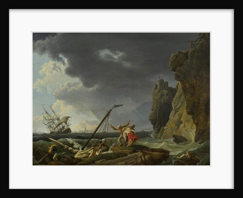 Shipwreck off a Rocky Coast, undated by School American