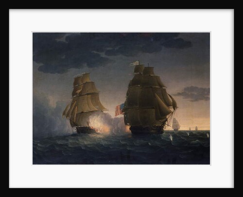 Escape of H.M.S. Belvidera from the U.S. Frigate President, 1815 by Thomas Butterworth