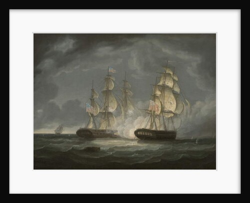 Running Action Between the U.S. Frigate President and H.M.S. Endymion, 1815 by Thomas Butterworth