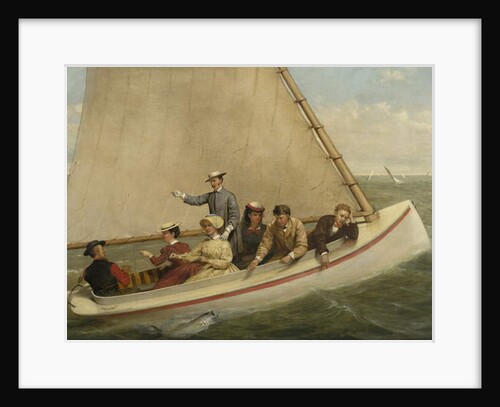 Fishing in a Catboat in Great South Bay, 1871 by Junius Brutus Stearns