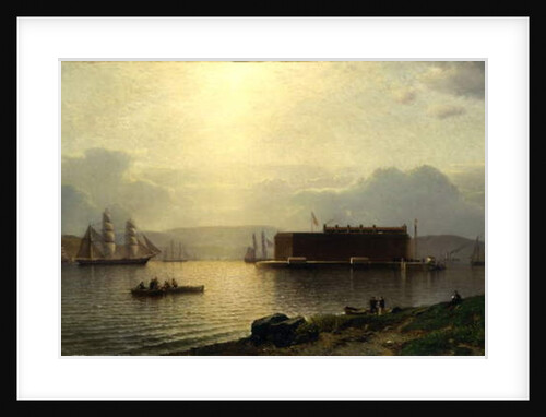 The Narrows and Fort Lafayette, Ships Coming Into Port, New York Harbor, 1868 by Samuel Colman