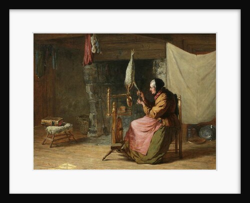 Olden Times - also known as Spinning Flax, Olden Times, 1861 by Edwin White