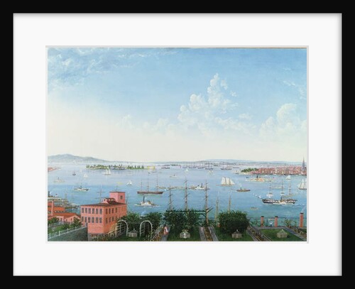 View of New York Harbour from Brooklyn Heights, c.1860 by American School