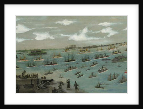 Review of the United States Fleet in New York Harbour with the Statue of Liberty, 1893 by Andrew Meyer