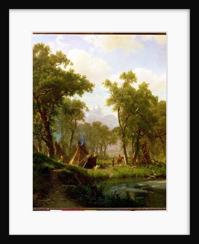 Indian Encampment, Shoshone Village, 1860 by Albert Bierstadt