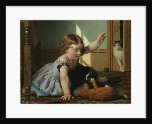 Girl and Kitten by Seymour Joseph Guy