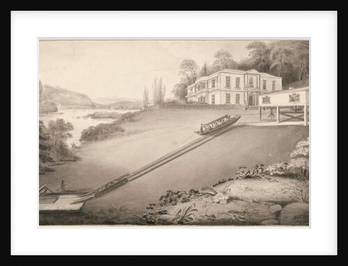 Incline boat carried to an upper canal level, 1797 by Robert Fulton