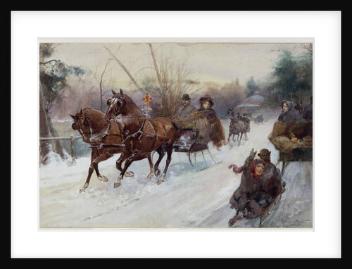 Sleighing in the Park, 1896 by Walter Granville-Smith