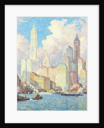 Hudson River Waterfront, New York by Colin Campbell Cooper