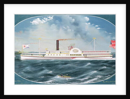 Steamboat 'Reindeer', 1850 by James Bard