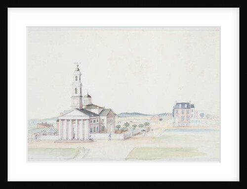 St. John's Church, President's Square, Washington D.C., July 1822 by Anne Marguerite Hyde de Neuville