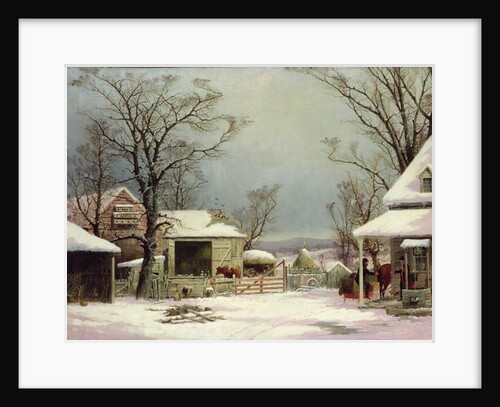 Farmyard in Winter, 1862 by George Henry Durrie