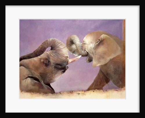 Elephants at Play, 2001 by Odile Kidd