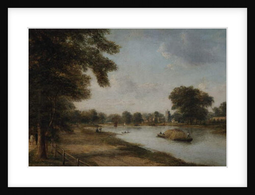 Twickenham, Middlesex with the Church Ferry, Orleans House and Eel Pie Island, 1868 by Henry Gritten