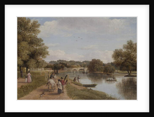 Richmond Bridge from the Towing Path, Surrey by Thomas Christopher Hofland
