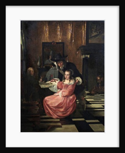 Dutch Interior with figures by Ludolf de Jongh