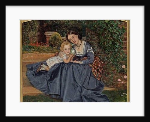 Mother and Child Seated in Garden, 1865-70 by Arthur Hughes
