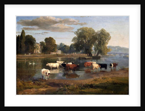 Thames at Richmond from Middlesex bank, looking towards Asgill House by Ramsay Richard Reinagle