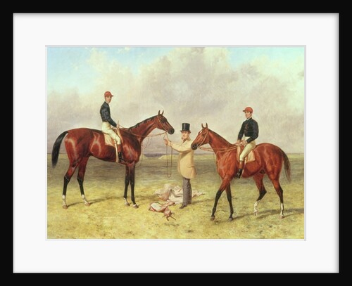 L to R: 'Lord Lyon', Winner of the Derby, St. Leger and 2,000 guineas; 'Elland', Winner of Ascot Gold Vase, owned by Sir R. Sutton, trained by James Dover by Harry Hall