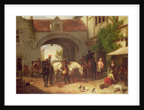 Scene outside an inn in Holland by Henry Richard Graves