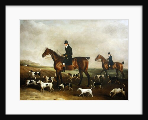 Michael Beverley with his Whipper in and Harriers, 1831 by Edwin W. Cooper