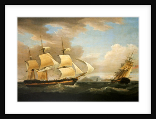 Shipping scene by Thomas Whitcombe