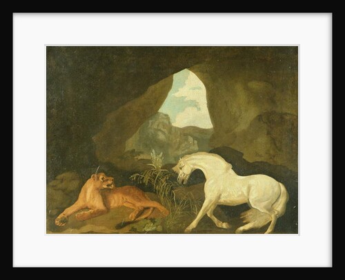 Lioness and white stallion, 1760 by George Stubbs
