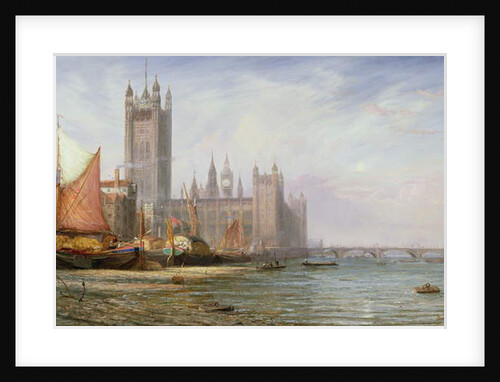 The Houses of Parliament and Westminster Bridge, c.1875 by James Richard Marquis