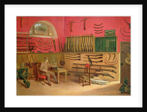 Sir Ralph Payne Gallwey in his gunroom at Thirkleby Hall, Yorkshire, 1914 by Anthony de Bru