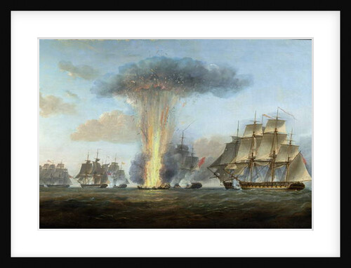 H.M.S. 'Lively' capturing the Spanish frigate 'Clara' off Cape St. Mary, c.1806 by Nicholas Pocock