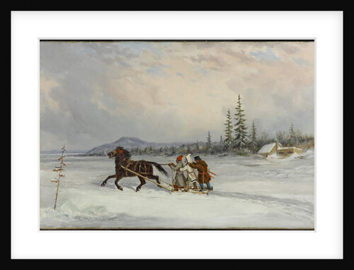Habitants Sleighing, c.1855 by Cornelius Krieghoff