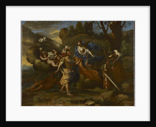 Venus, Mother of Aeneas, Presenting him with Arms Forged by Vulcan, c.1635 by Nicolas Poussin