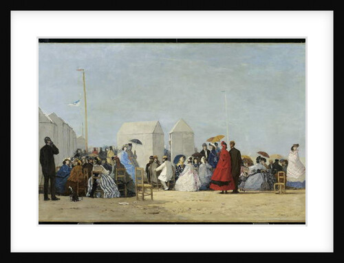 Beach Near Trouville, 1864 by Eugene Louis Boudin