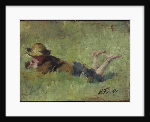 Boy Lying in Grass, 1890 by Harriet Mary Ford