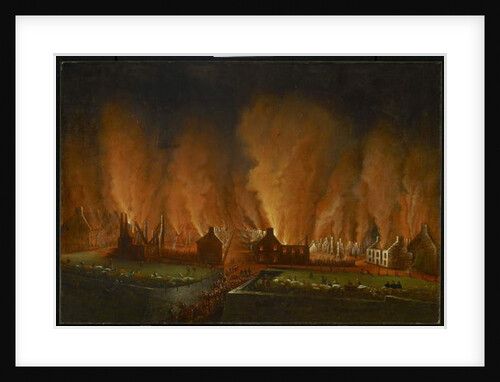The Fire in the Saint-Jean Quarter, Seen Looking Westward, 1848 by Joseph Légaré