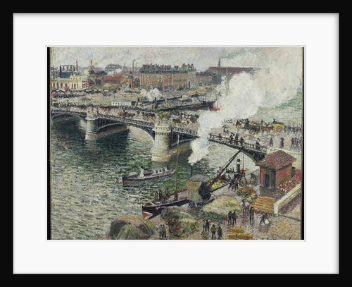 Pont Boieldieu in Rouen, Damp Weather, 1896 by Camille Pissarro