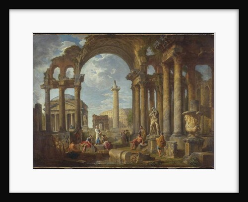 A Capriccio of Roman Ruins with the Pantheon, c.1755 by Giovanni Paolo Pannini or Panini