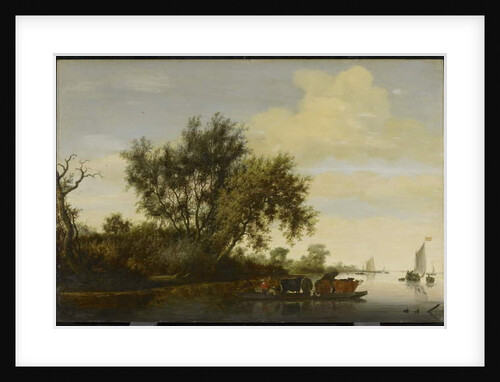 The Ferry Boat, 1650 by Salomon van Ruisdael or Ruysdael