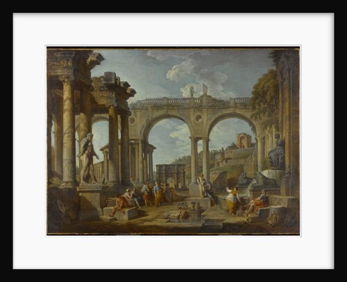 A Capriccio of Roman Ruins with the Arch of Constantine, c.1755 by Giovanni Paolo Pannini or Panini